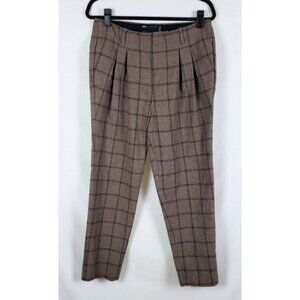 Asos Plaid Wool Pants Womens 32x32 Tapered Leg Academia Heritage